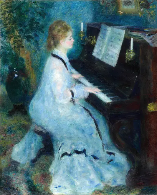 Woman at the Piano (1875) by Pierre-Auguste Renoir